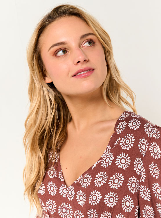Blusa Mujer Cuello V Profundo Fruncida - Rayón Elástico, Tallas S-XL, Ideal Verano, Yoga, Outfit Casual