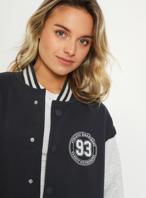 Chaqueta Bomber Para Mujer Con Estampado Floral - Ligera, De Entretiempo, Cuello Redondo, Cremallera, Estilo Casual