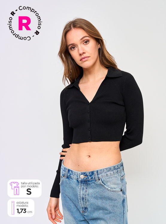 POLERA INDEX BOTONES MANGA LARGA - 1