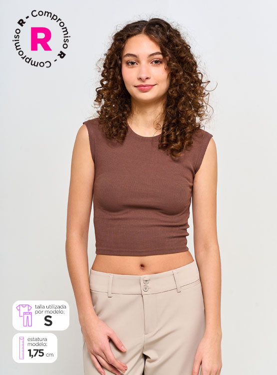 POLERA MANGA CORTA ALGODÓN MUJER INDEX BÁSICA - 1