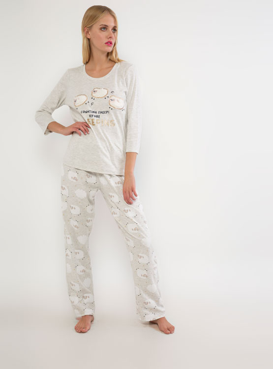 PIJAMA INDEX TOP PRINT CUELLO REDONDO MANGA_3_4 - 2