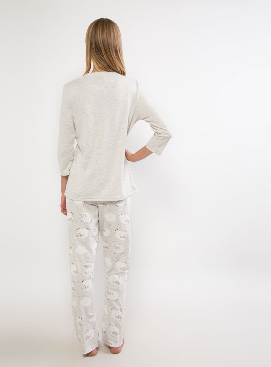 PIJAMA INDEX TOP PRINT CUELLO REDONDO MANGA_3_4 - 3