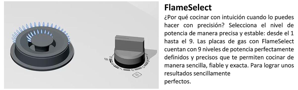 Encimera 5Q Gas 75 cm inox
