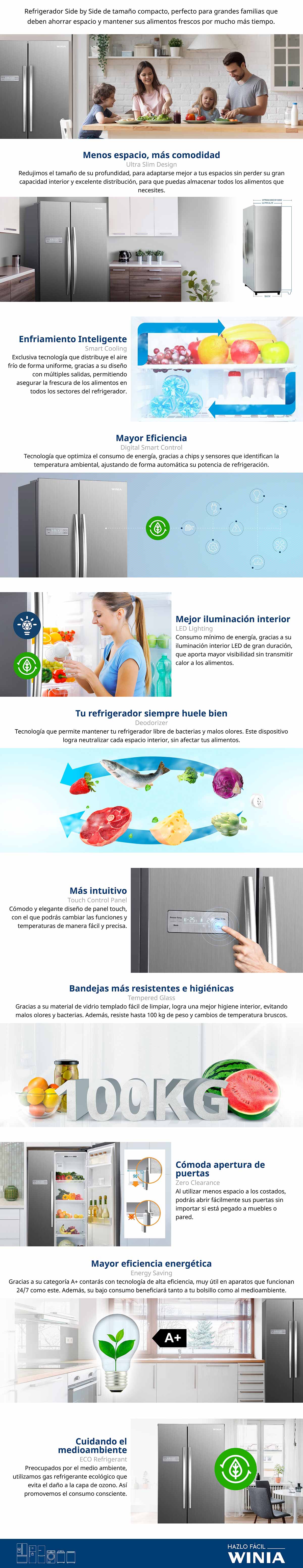 REFRIGERADOR WINIA FRS-W5500BXA