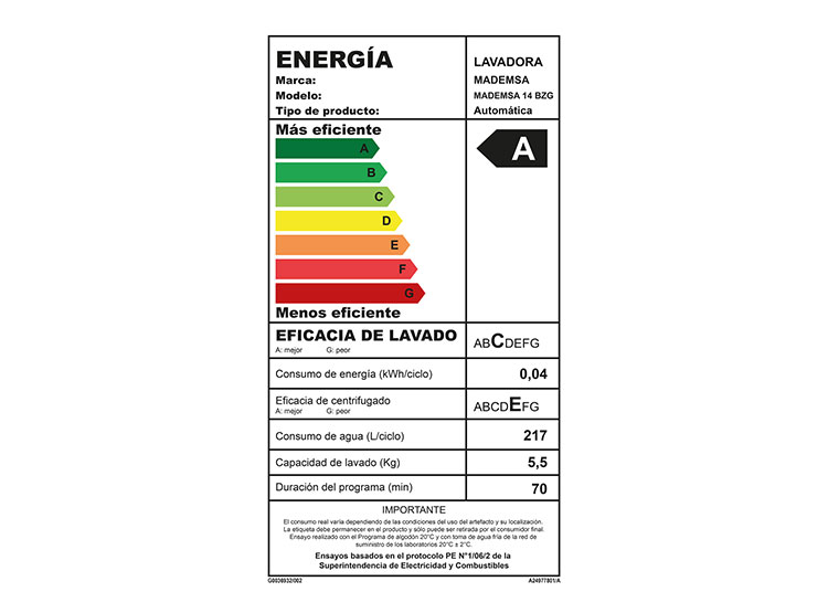 LAVADORA CARGA SUPERIOR MADEMSA 14 BZG 14KG BLANCO - 8