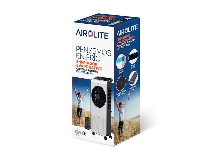 ENFRIADOR AIROLITE 5 LITROS EVAPORATIVO CONTROL REMOTO EVT 2031 SLIM - 8