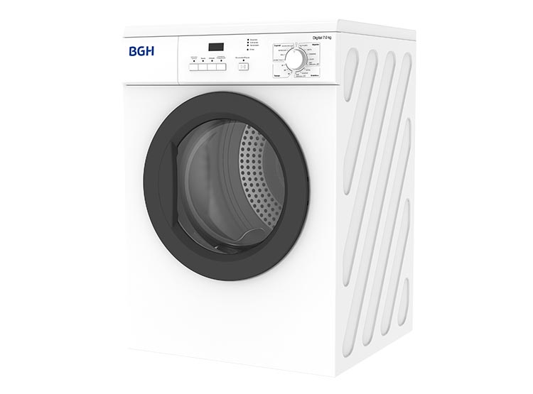 SECADORA DE ROPA BGH VENTILACIÓN 7 KG BDF07W23CL - 2