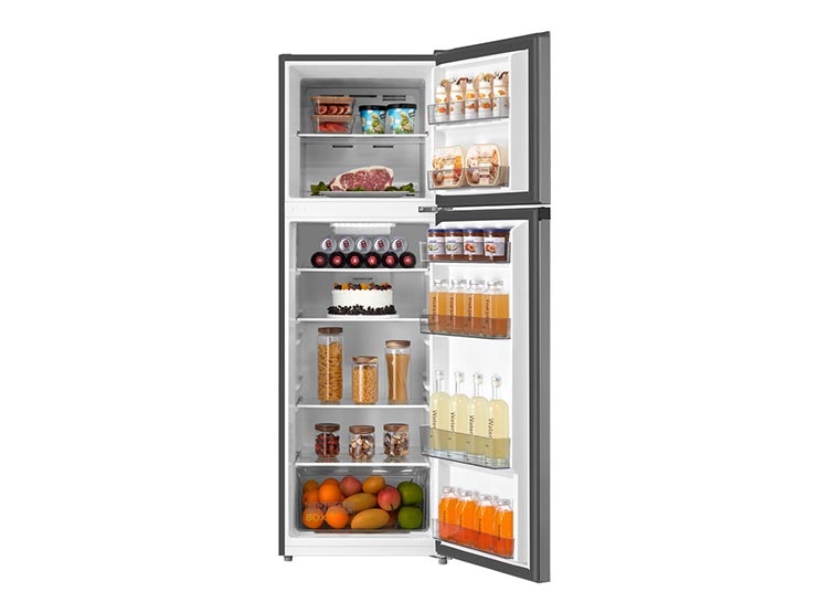 REFRIGERADOR TOP FREEZER MIDEA MDRT385MTE50 266L NO FROST PLATA - 4