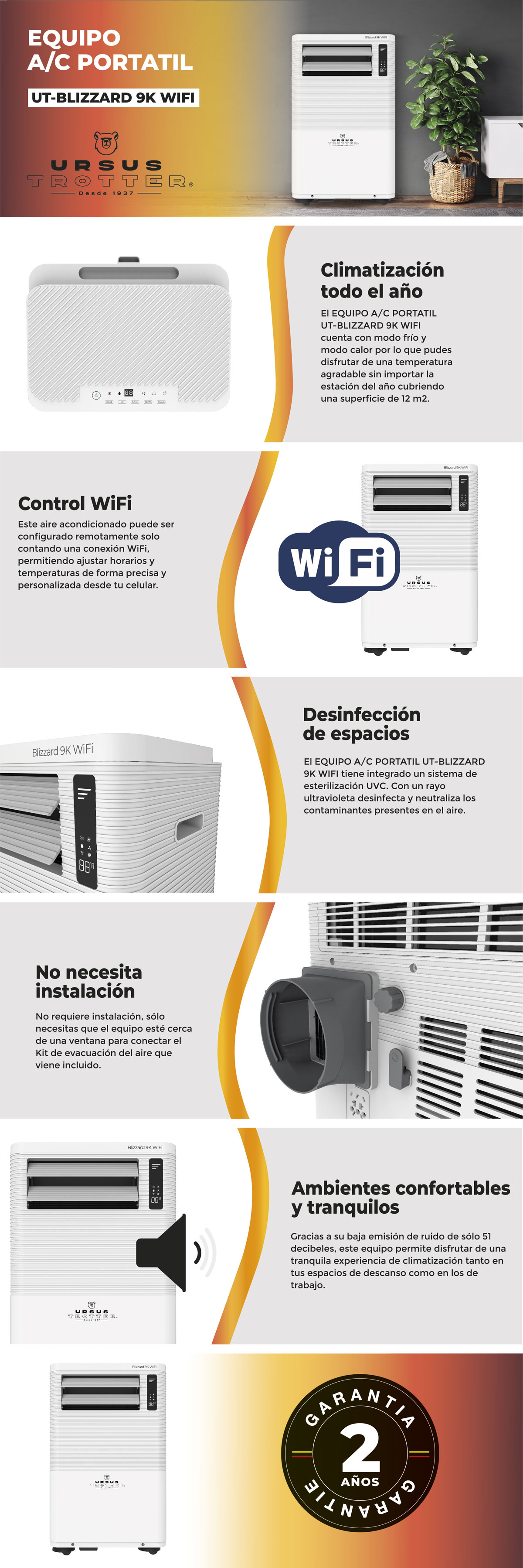 AIRE ACONDICIONADO PORTÁTIL URSUS TROTTER