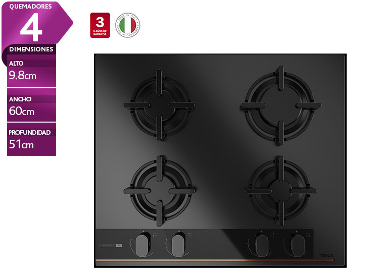 ENCIMERA GAS LICUADO TEKA 4 PLATOS GBC-64 G1