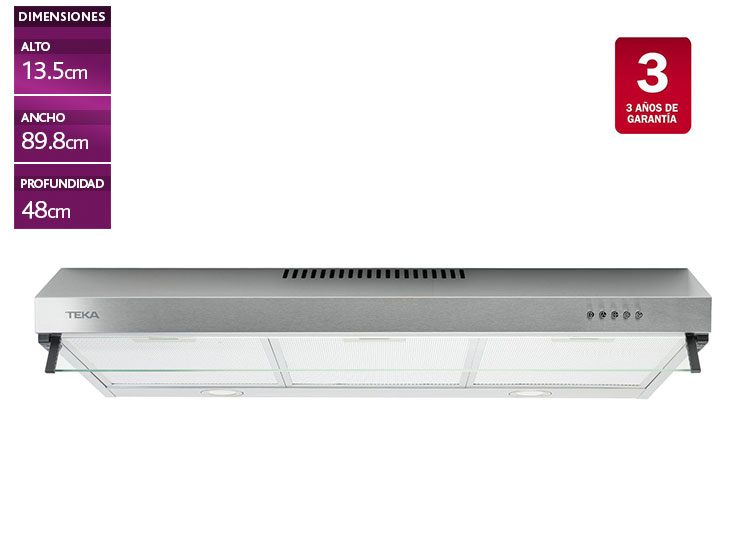 CAMPANA CONVENCIONAL TEKA 89.8 CM CX 92120 KOS INOX - 1