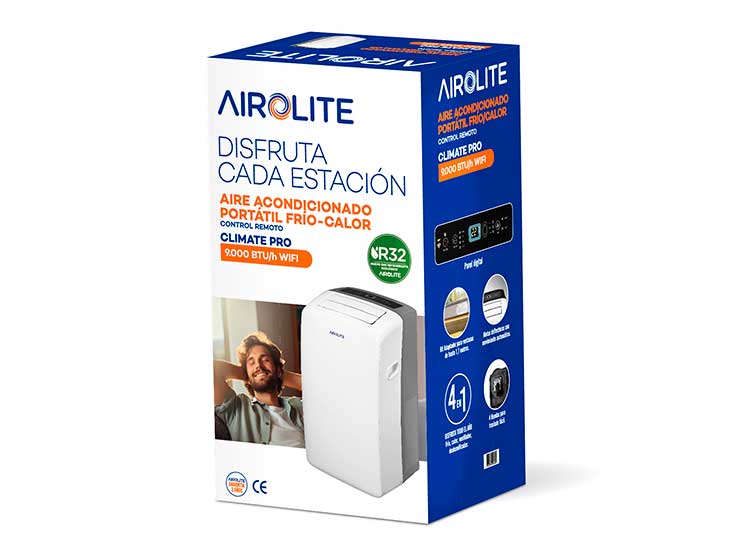 AIRE ACONDICIONADO PORTÁTIL AIROLITE PORT CLIMATE PRO 9000 BTU WIFI - 9