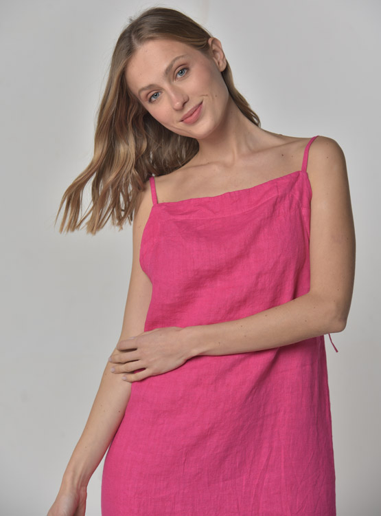 Marlene Vestido Camisa de Lino Longline