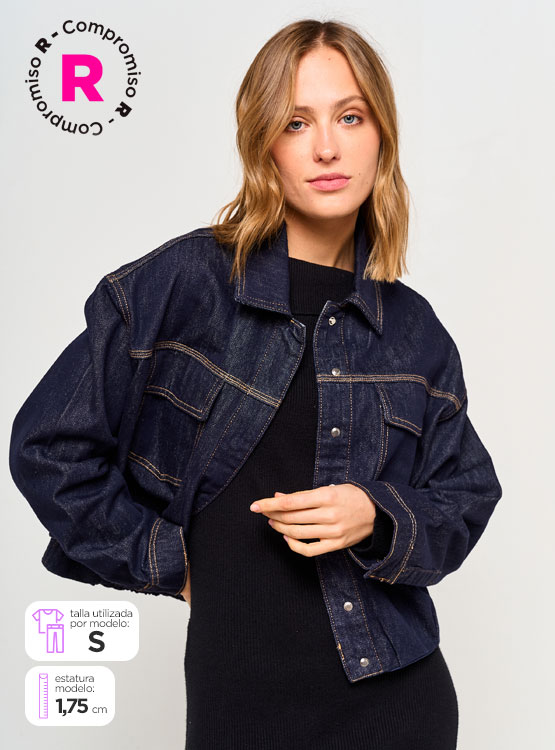 CHAQUETA ALGODÓN MUJER INDEX SOBRECAMISA DENIM