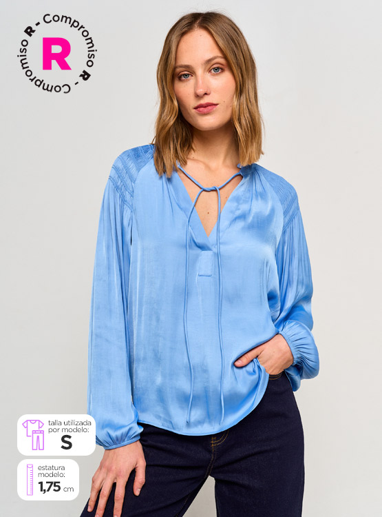 BLUSA MUJER MARQUIS SATINADA