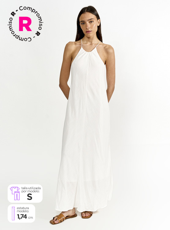 VESTIDO LARGO MUJER MARQUIS HALTER