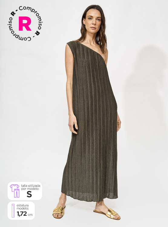 VESTIDO LARGO MUJER MARQUIS UN HOMBRO