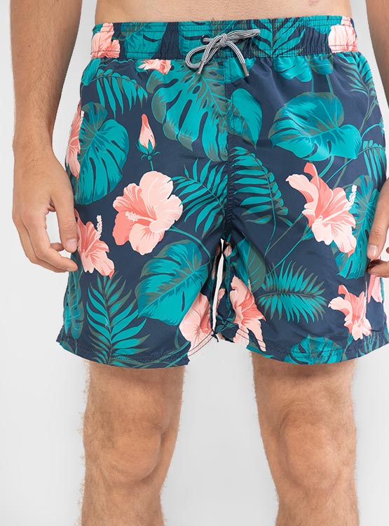 TRAJE DE BAÑO KENNETH STEVENS FLORAL CORDONES - 2