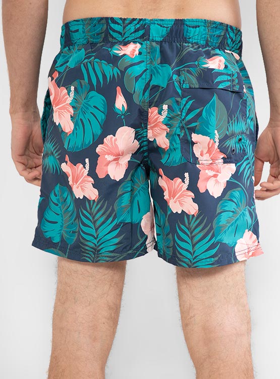 TRAJE DE BAÑO KENNETH STEVENS FLORAL CORDONES - 3