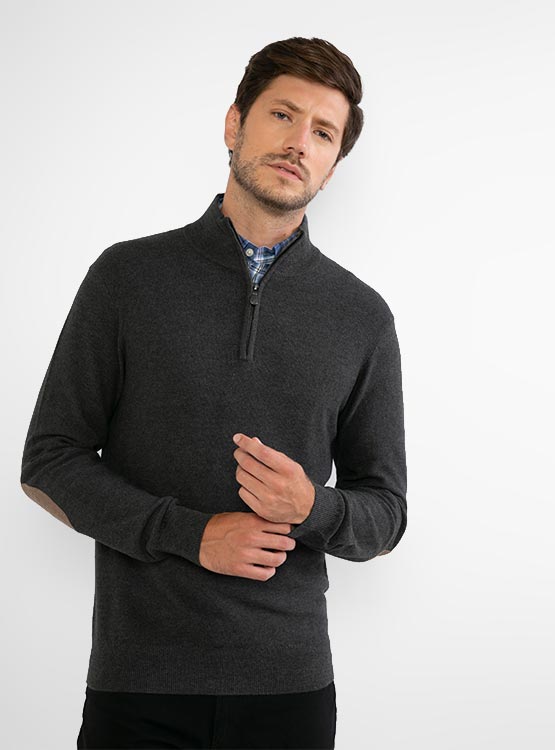SWEATER KENNETH STEVENS CODERAS CUELLO ALTO MANGA LARGA - 2