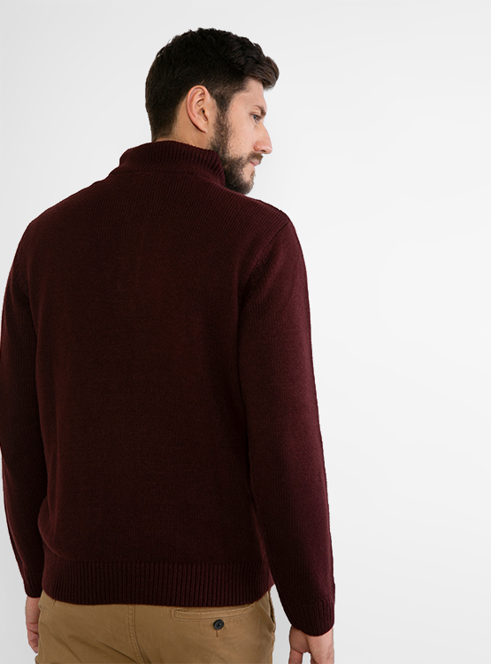 SWEATER KENNETH STEVENS CON BOTONES Y CHIPORRO EN EL CUELLO - 3