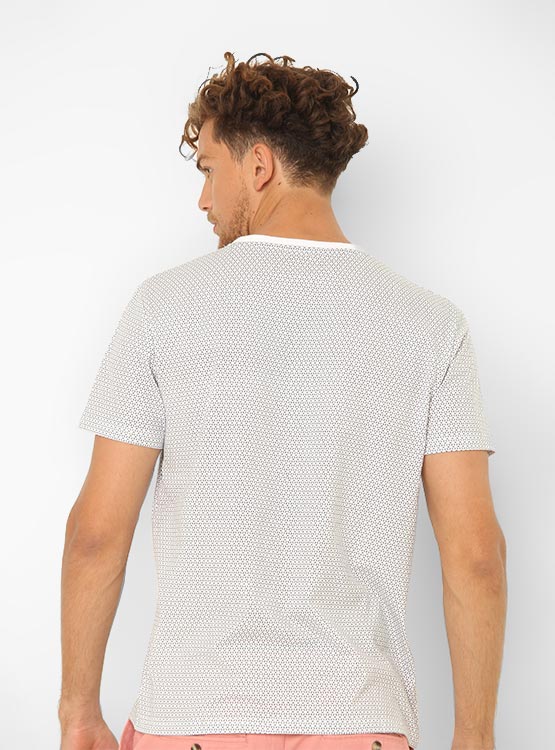 POLERA KENENTH STEVENS CUELLO REDONDO MINI PRINT - 3