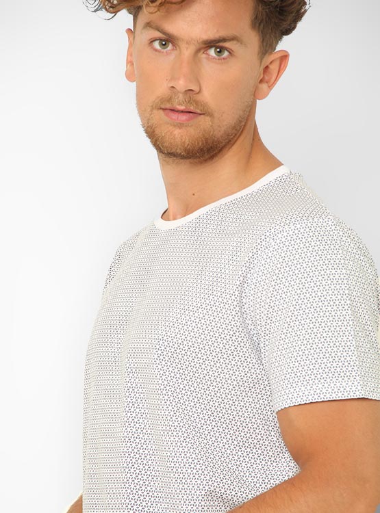 POLERA KENENTH STEVENS CUELLO REDONDO MINI PRINT - 4