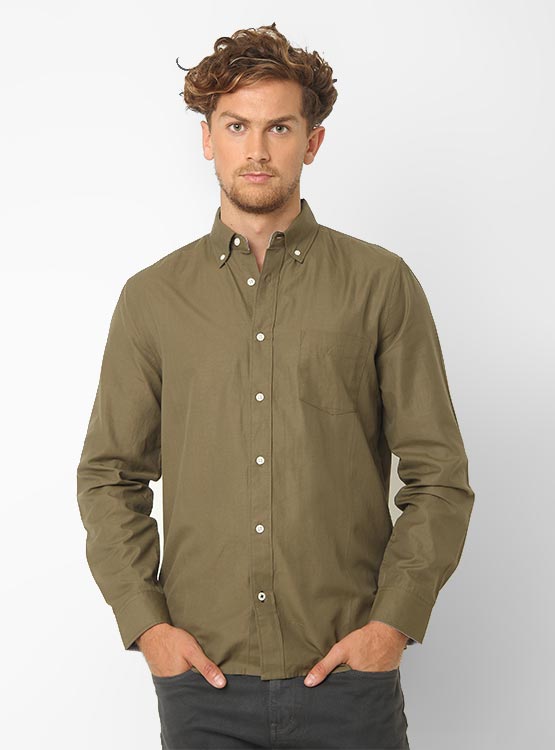 CAMISA MANGA LARGA KENNETH STEVENS SOLIDA - 2