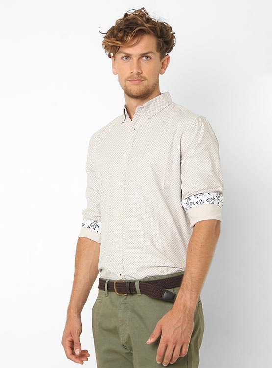 CAMISA MANGA LARGA KENNETH STEVENS DE OXFORD MINIPRINT - 4