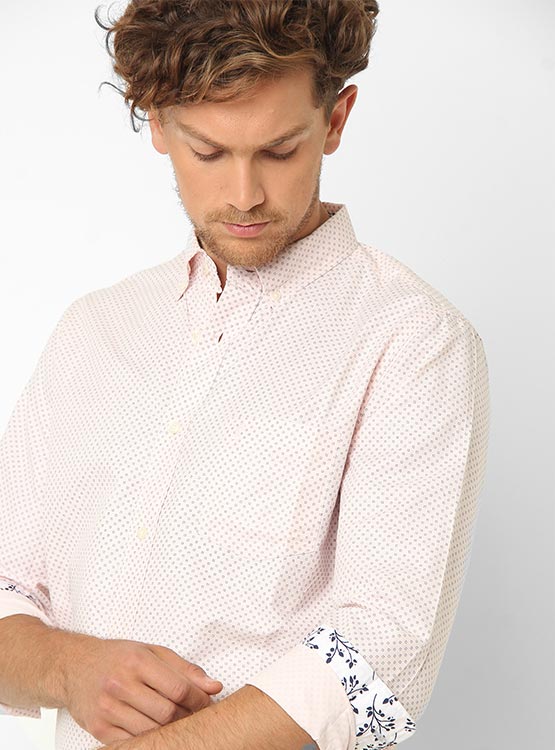 CAMISA MANGA LARGA KENNETH STEVENS DE OXFORD MINIPRINT - 4