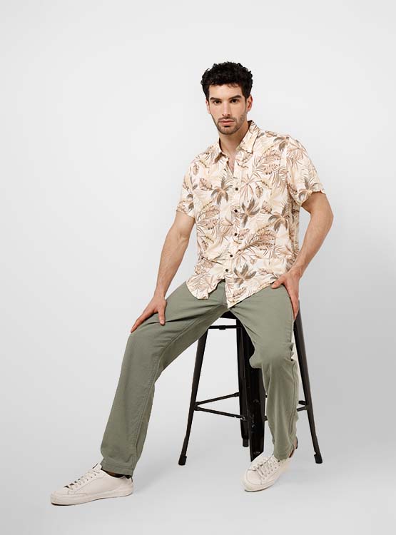 CAMISA KENNETH STEVENS MANGA CORTA PRINT - 4