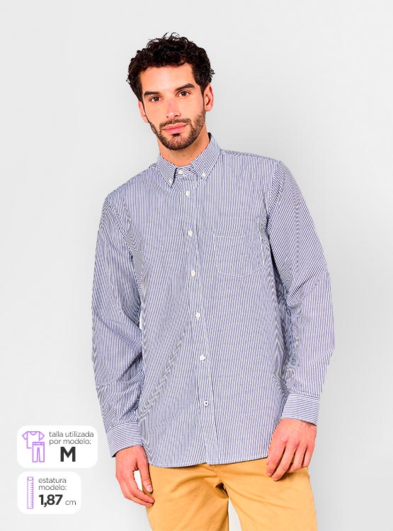 CAMISA MANGA LARGA HOMBRE KENNETH STEVENS - 1