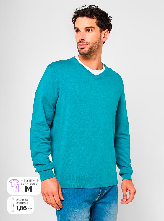 SWEATER KENNETH STEVENS BÁSICO CUELLO EN V