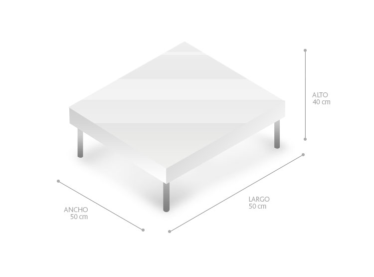 MESA LATERAL RIPLEY HOME CLEAR HERRAJE 50 CM - 2
