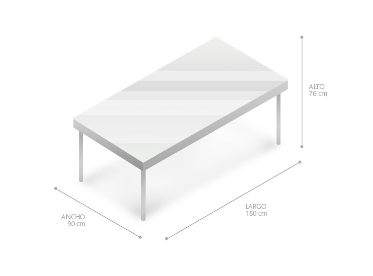 MESA DE COMEDOR RIPLEY HOME LEGNO CLEAR FLORENCIA 150 CM - 2