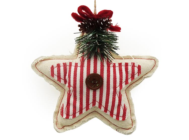 ADORNO NAVIDEÑO RIPLEY HOME ESTRELLA TELA - 1