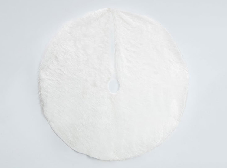 ADORNO NAVIDEÑO RIPLEY HOME PIE DE ÁRBOL PELUDO BLANCO