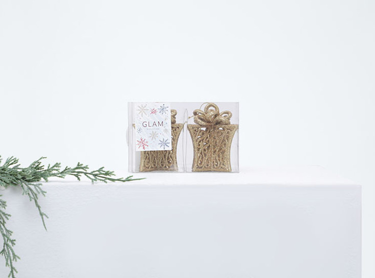 ADORNO NAVIDEÑO RIPLEY HOME SET X2 REGALO GOLD - 2