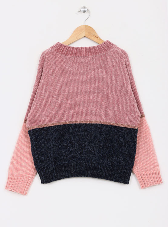 SWEATER HARVEST CHENILLE COLOR BLOCK - 2
