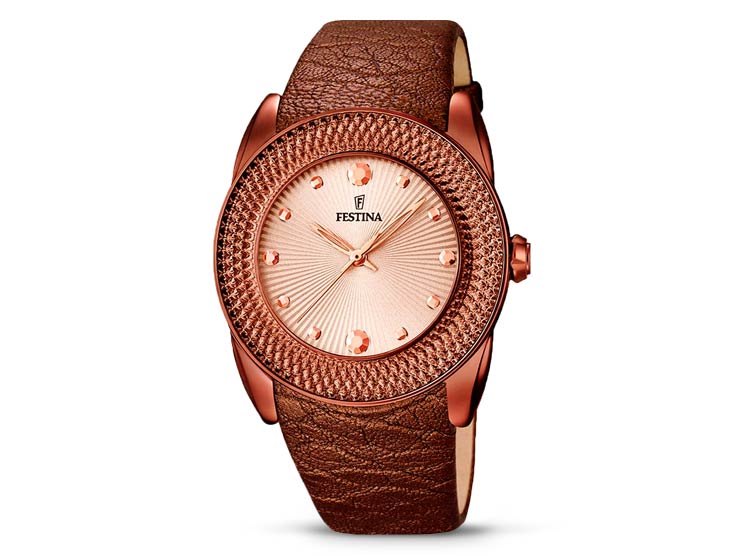 Festina F16591/3 – Orologio Da Donna Al Quarzo, Cinturino In Silicone Rosa, Quadrante 42mm