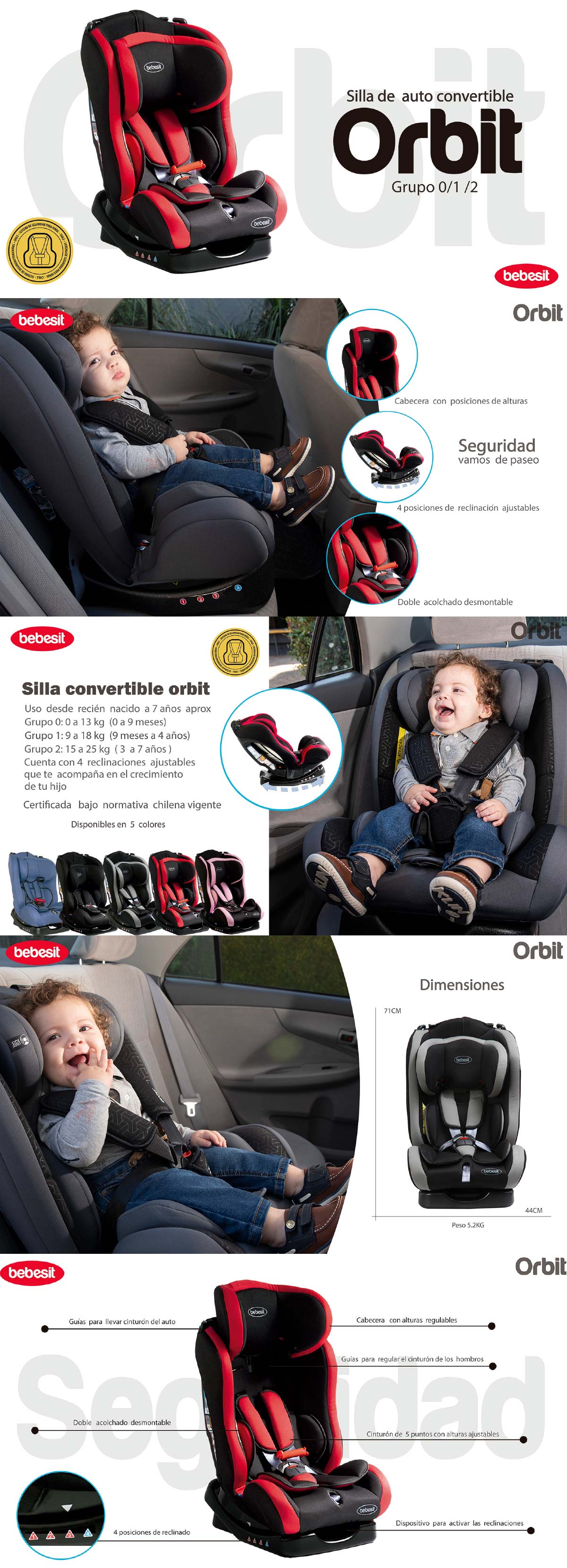SILLA DE AUTO BEBESIT ORBIT