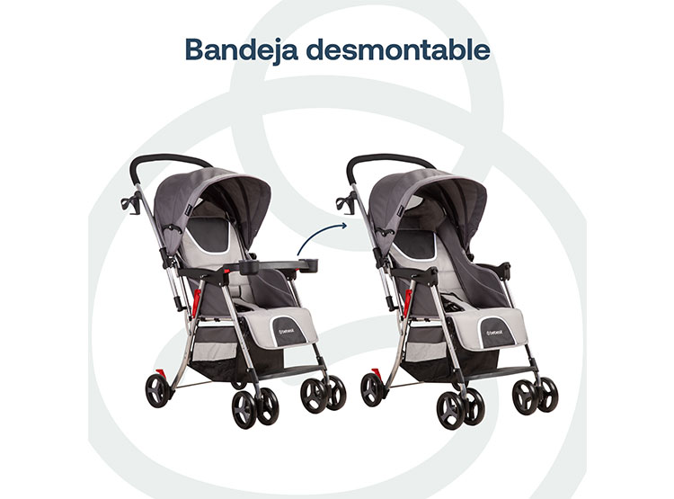 COCHE PASEO BEBE CUNA TWISTER SX GRIS BEBESIT - 6