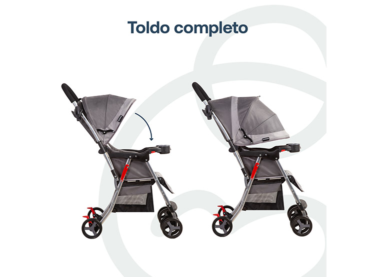 COCHE PASEO BEBE CUNA TWISTER SX GRIS BEBESIT - 7