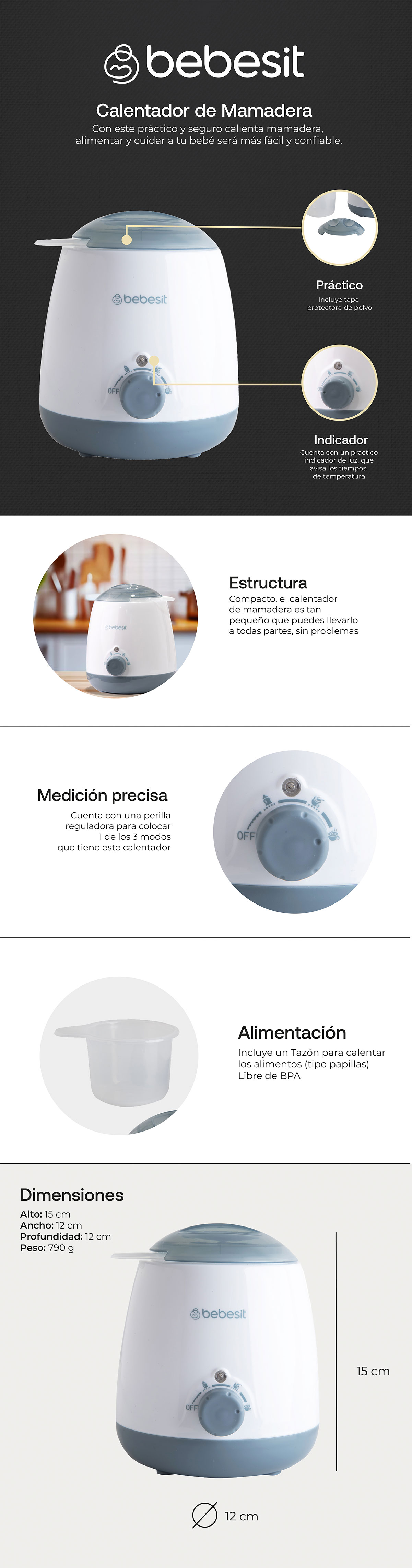 CALENTADOR BEBESIT DE MAMADERA & ALIMENTOS