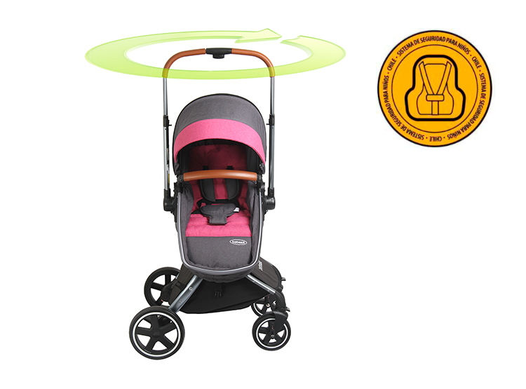 Bebesit Deluxe 360° Travel System Rosado, foto 6