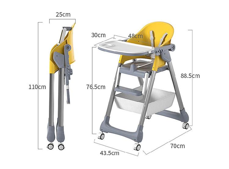 SILLA COMER KIDSCOOL MODENA AMARILLO - 9