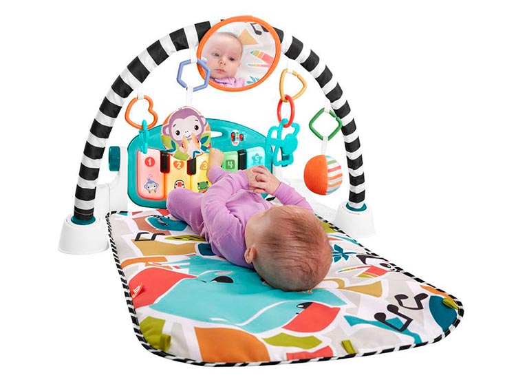 GIMNASIO BEBÉ FISHER PRICE CRECE Y BRILLA PIANO PATADITAS MUSICALES - 3