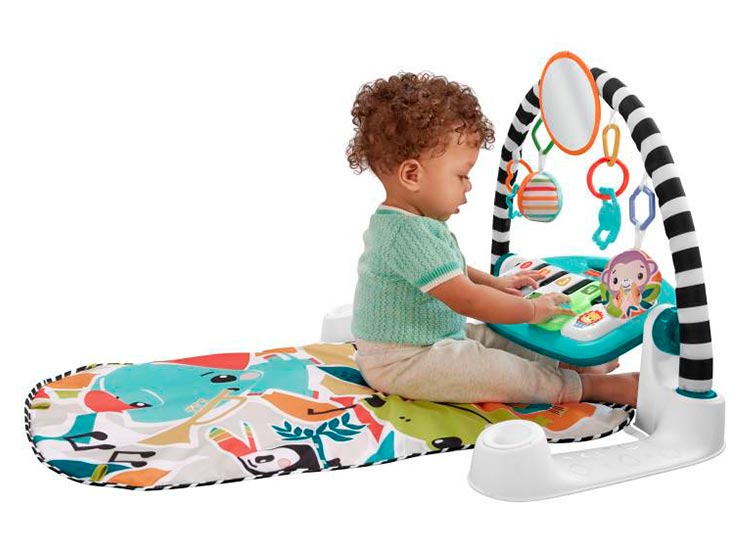 GIMNASIO BEBÉ FISHER PRICE CRECE Y BRILLA PIANO PATADITAS MUSICALES - 4