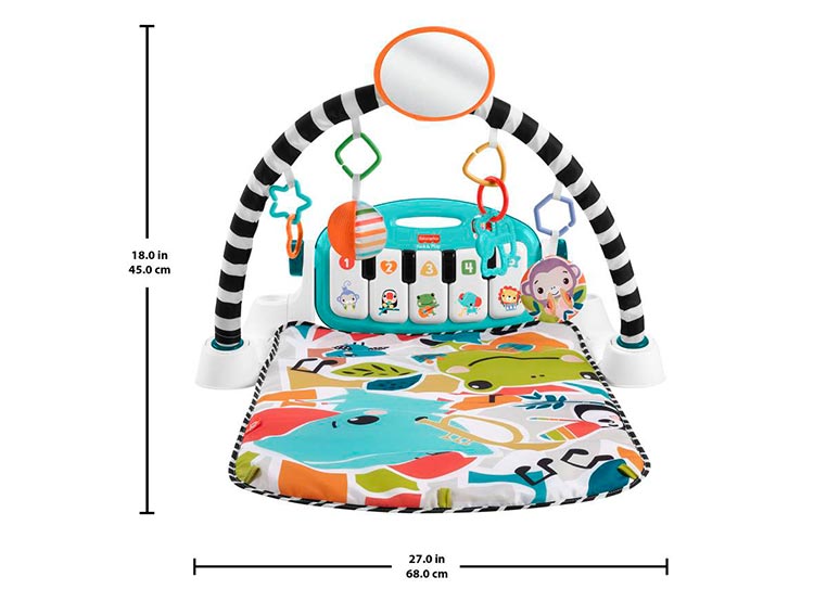 GIMNASIO BEBÉ FISHER PRICE CRECE Y BRILLA PIANO PATADITAS MUSICALES - 6