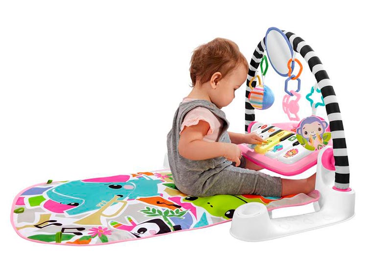GIMNASIO BEBÉ FISHER PRICE CRECE Y BRILLA PIANO PATADITAS MUSICALES - 3